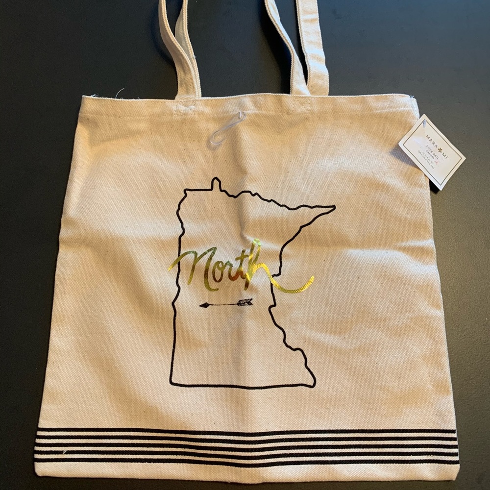 Mara-Mi | Minnesota NORTH Canvas Tote | NWT